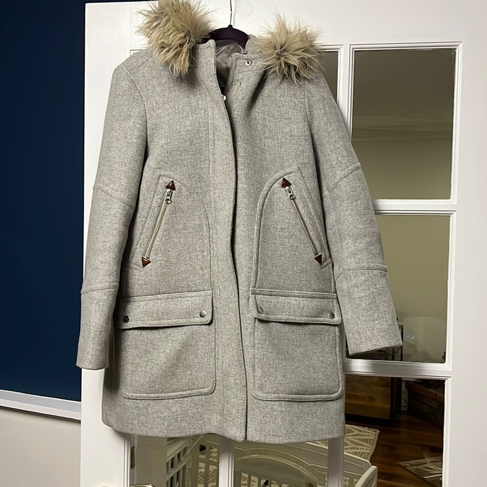 JCrew Chareau Parka. Gray. Sz 6